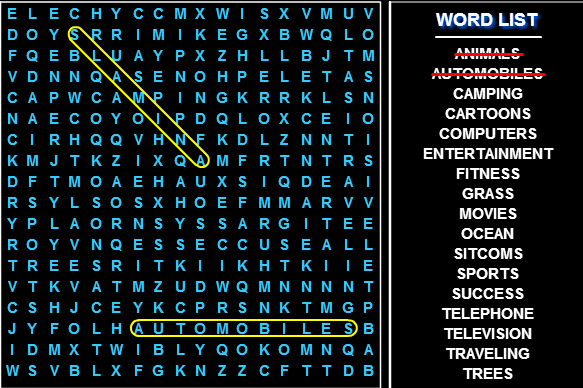 Custom Word Search