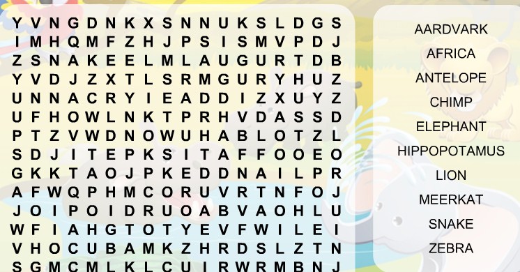 Safari Word Search