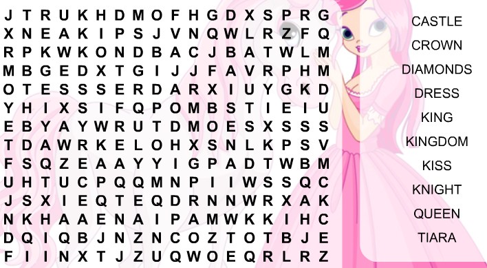 Princess Word Search