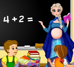 Pregnant Elsa School Teacher