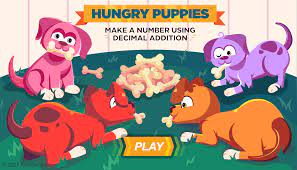 Hungry Puppies Decimal Addition