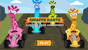 Giraffe Karts Subject Verb