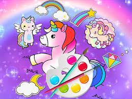 Coloring Book Cute Unicorn