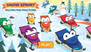 Snow Sprint Math Fractions