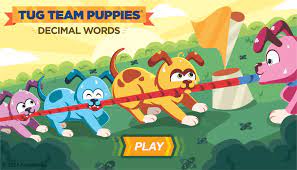 Puppy Pull Decimal Words