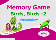 Birds Vocabulary 2 Memory